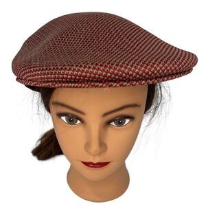 Dockers News Boy Red/Tan Textile Mesh Breathable Hat Size Large